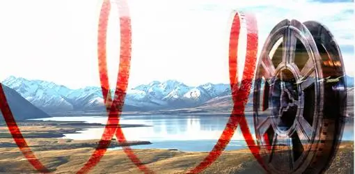 lake tekapo, new zealand, travel, vacation, mountains, movie reel, filming movies, cinema
