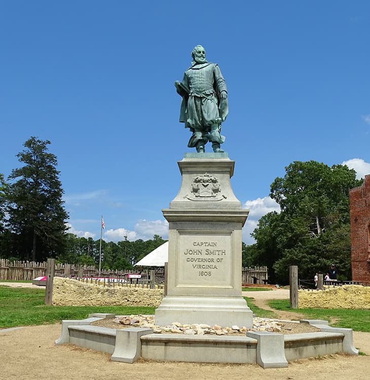 colonial national historical park, jamestown virginia, historic people, historic jamestowne, captain john smith, statue