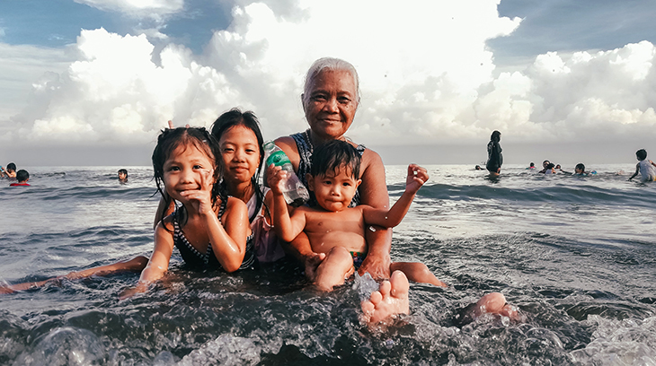seniors, older adults, vacation, beach